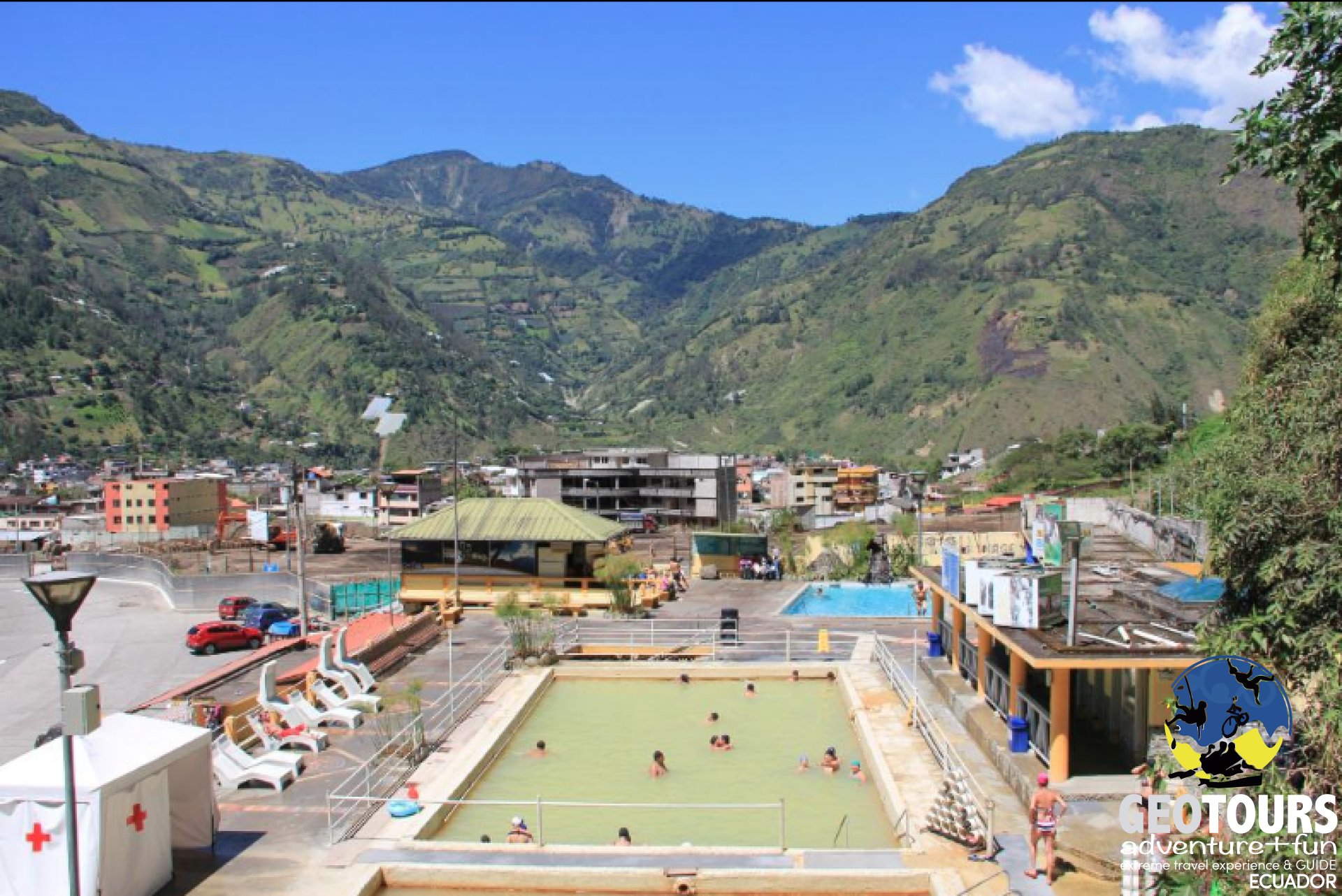 Hot springs in Baños, Ecuador
