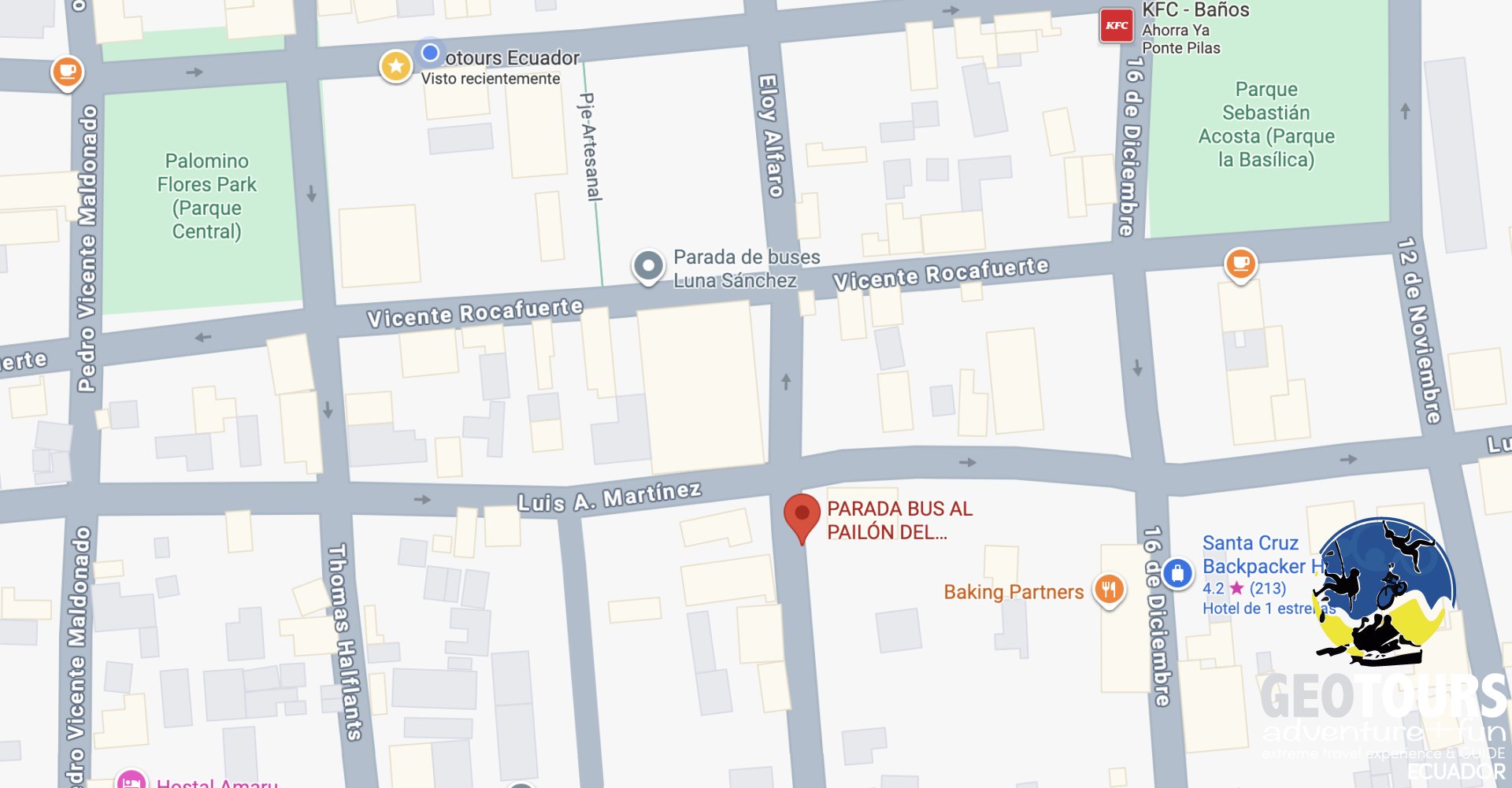 Donde tomar el bus para ir a La Casa del Arbol